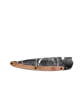 DEEJO | Taschenmesser Wacholderholz Schwarz GLOBETROTTER 37G | 